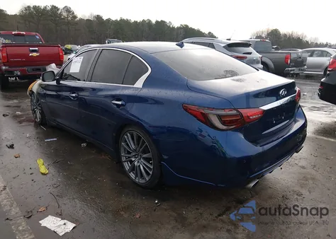 2018 Infiniti Q50 3.0T Red Sport 400 z USA, uszkodzony, nr VIN JN1FV7AP1JM461379